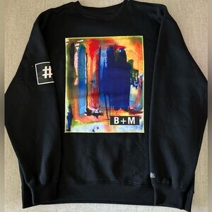 BLEECKER & MERCER - Fleece Abstract Sweatshirt - Men / 3XL (Black)